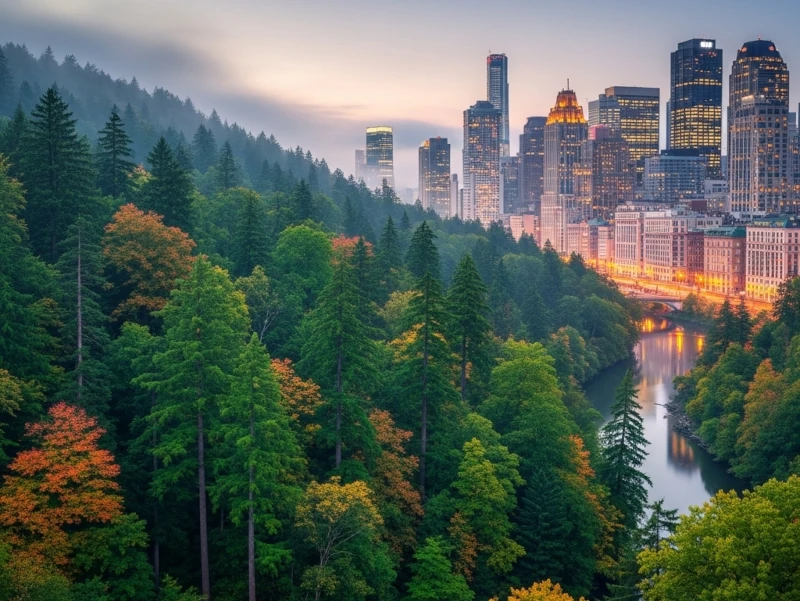 Paisaje natural con lago