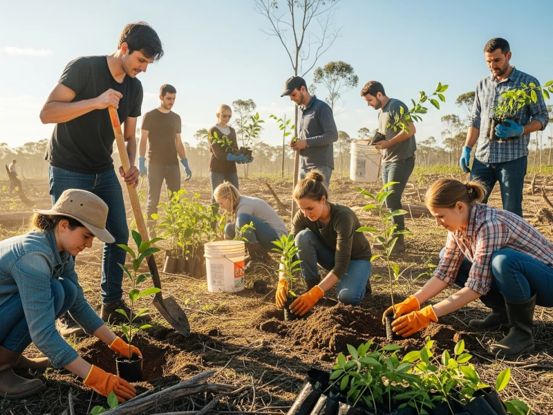 Manos plantando un árbol