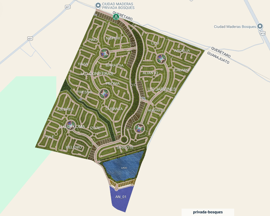 Master Plan de Privada Bosques