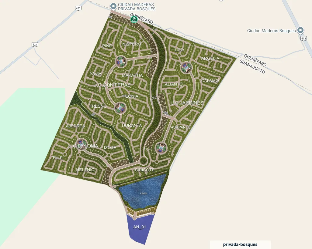 Master Plan de Privada Bosques